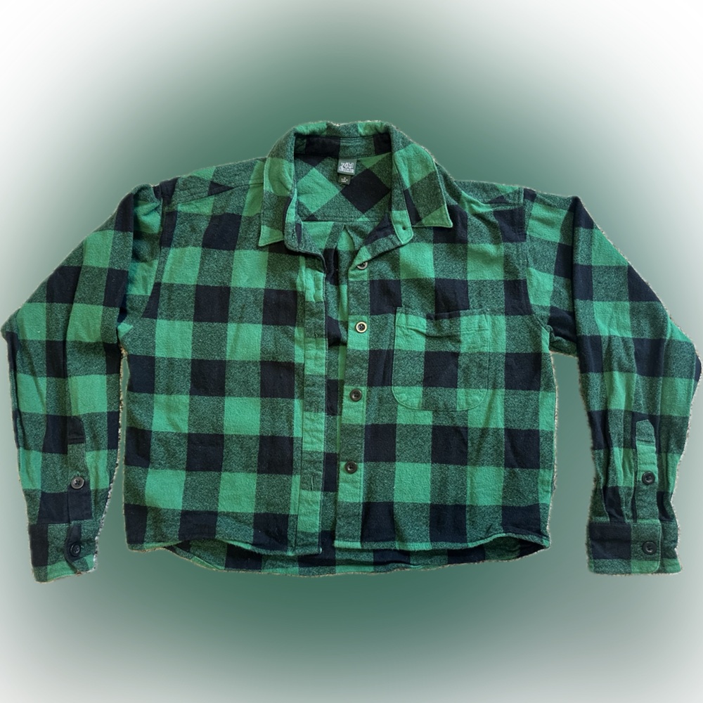 Cropped Plaid Shirt - NWOT!
